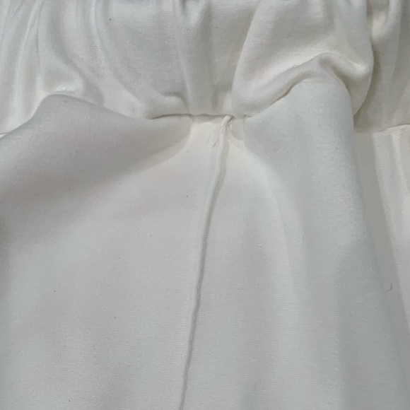 Prada White Cotton Jogger Pants Women’s Large Grey Side Stripe Emblem wom size L - Picture 8 of 15